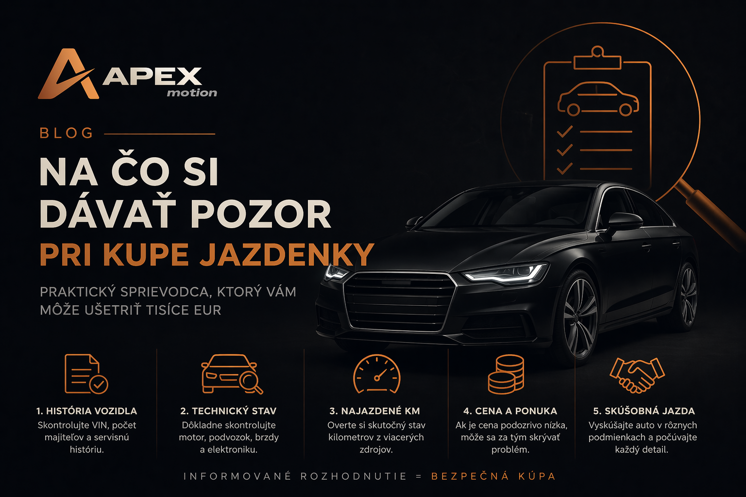 Ako eliminovať riziko pri kúpe jazdeného vozidla